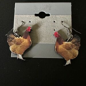 Chicken Shaped Earrings-NWOT